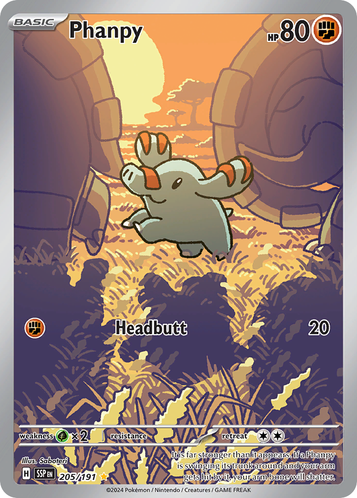 Phanpy 205/191 Illustration Rare | Surging Sparks | Pokemon Card