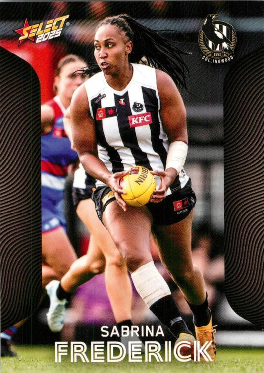 Sabrina Frederick #206 Collingwood Magpies | 2025 Select AFL Footy Stars | Trading Card