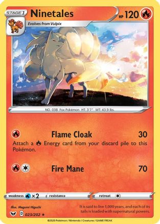 Ninetales 23/202 Reverse Holo | Sword & Shield | Pokemon Card