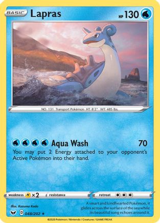 Lapras 48/202 Reverse Holo | Sword & Shield | Pokemon Card