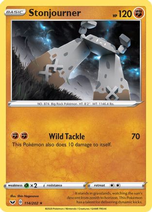 Stonjourner 114/202 Reverse Holo | Sword & Shield | Pokemon Card