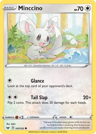 Minccino 145/202 Reverse Holo | Sword & Shield | Pokemon Card