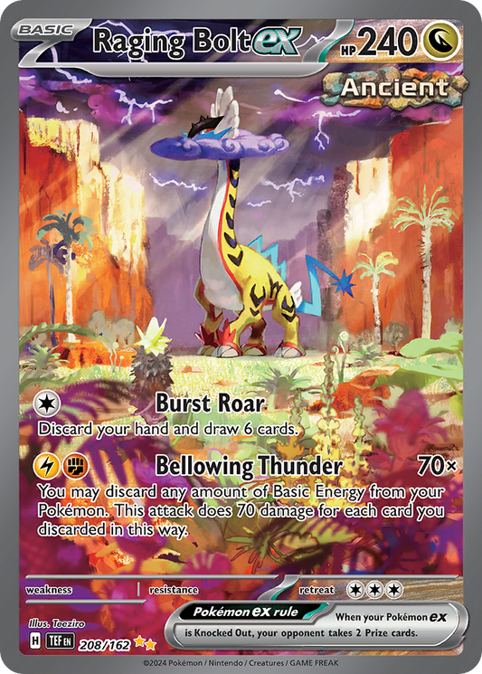 Raging Bolt ex 208/162 Special Illustration Rare | Temporal Forces | Pokemon Card