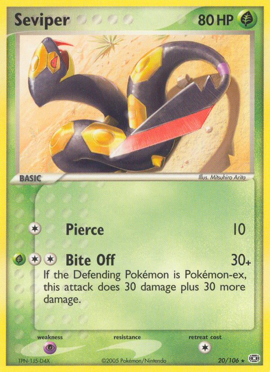 Seviper 20/106 Rare | Emerald | Pokemon Card