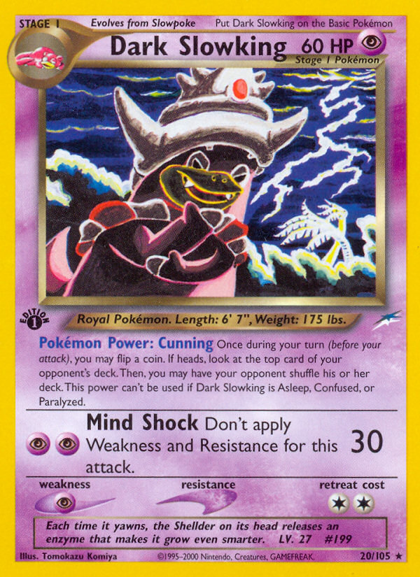 Dark Slowking 20/105 Rare | Neo Destiny | Pokemon Card
