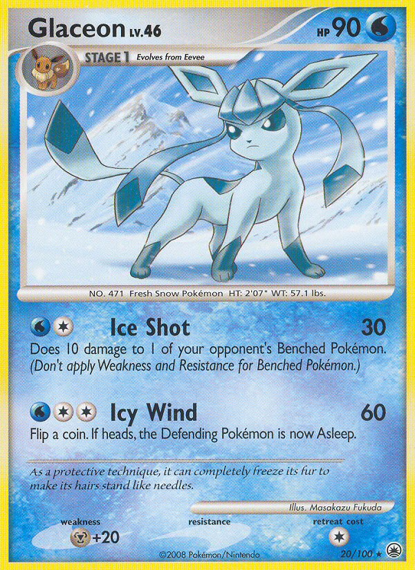 Glaceon 20/100 Rare | Majestic Dawn | Pokemon Card