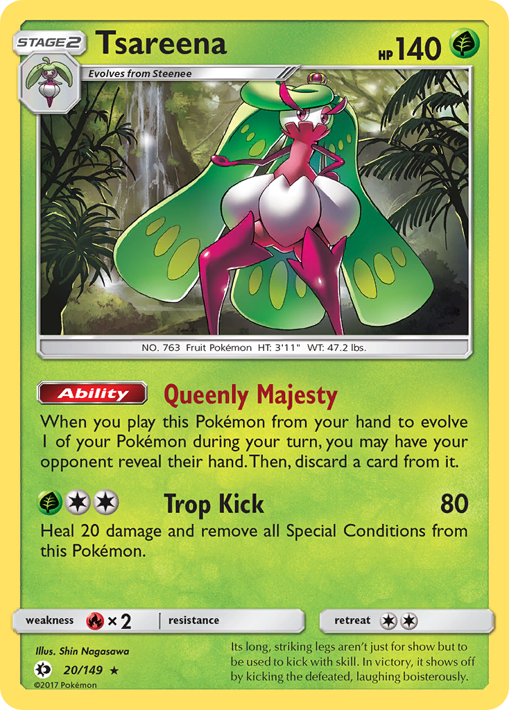 Tsareena 20/149 Rare Holo | Sun & Moon | Pokemon Card