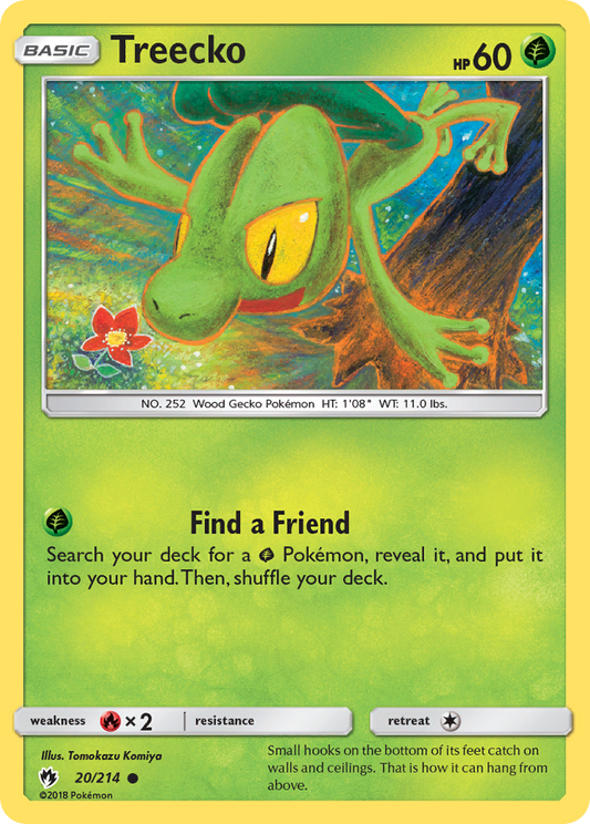 Treecko 20/214 Common | Lost Thunder | Pokemon Card