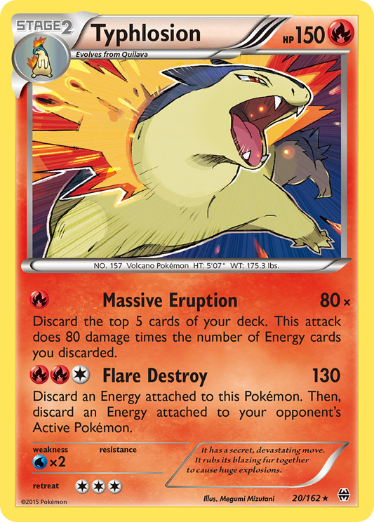 Typhlosion 20/162 Rare Holo | BREAKthrough | Pokemon Card