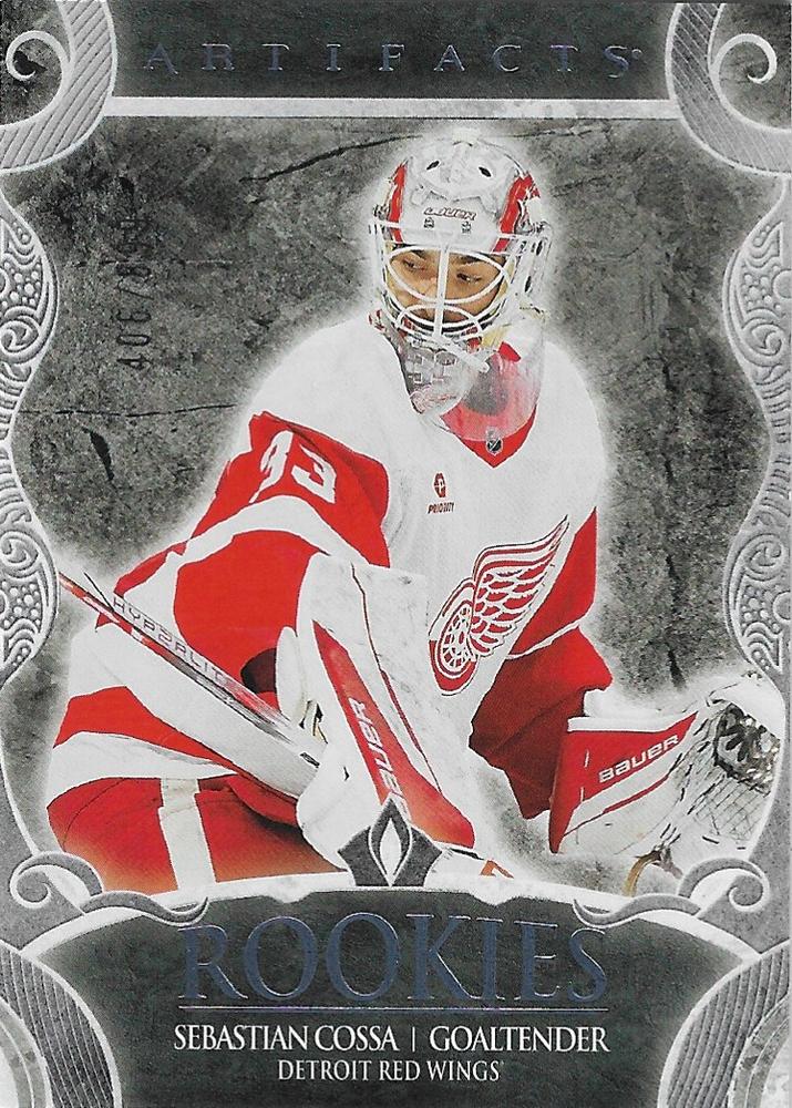 Sebastian Cossa #211 Detroit Red Wings | 2024-25 Upper Deck Artifacts | NHL Trading Card