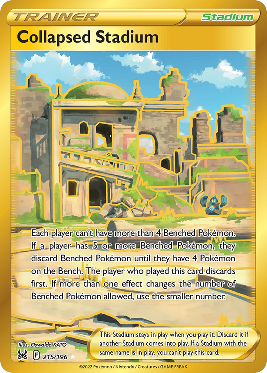 Collapsed Stadium 215/196 Rare Secret | Lost Origin | Pokemon Card