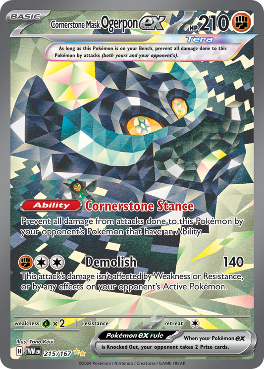 Cornerstone Mask Ogerpon ex 215/167 Special Illustration Rare | Twilight Masquerade | Pokemon Card