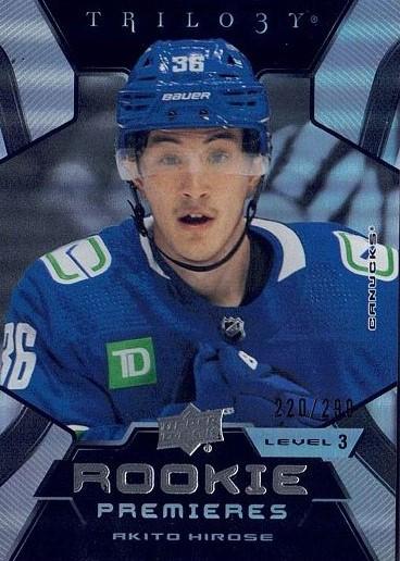 Akito Hirose #217 Vancouver Canucks | 2023-24 Upper Deck Trilogy | NHL Trading Card