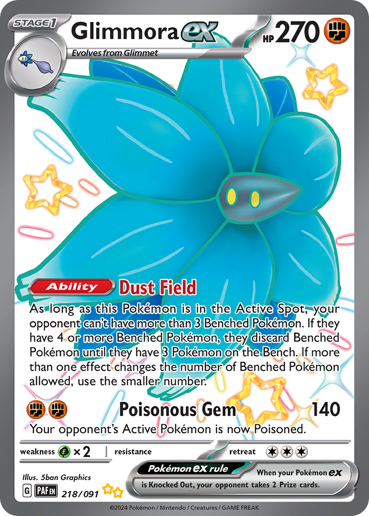Glimmora ex 218/91 Shiny Ultra Rare | Paldean Fates | Pokemon Card