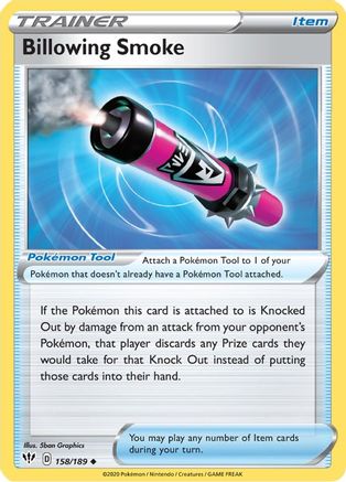 Billowing Smoke 158/189 Reverse Holo | Darkness Ablaze | Pokemon Card