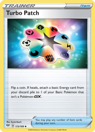 Turbo Patch 172/189 Reverse Holo | Darkness Ablaze | Pokemon Card