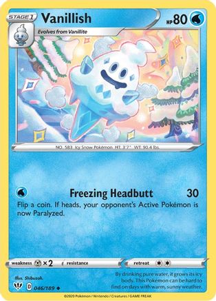 Vanillish 46/189 Reverse Holo | Darkness Ablaze | Pokemon Card