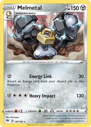 Melmetal 130/189 Reverse Holo | Darkness Ablaze | Pokemon Card