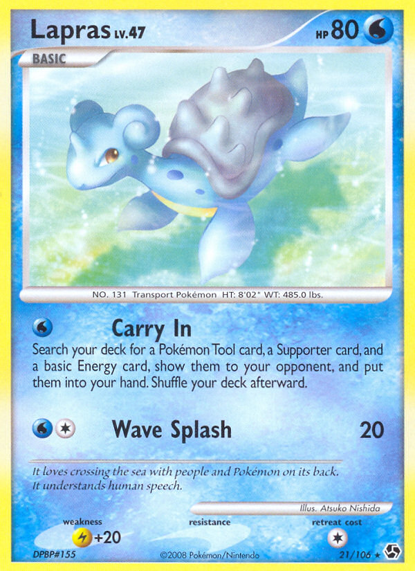 Lapras 21/106 Rare | Great Encounters | Pokemon Card