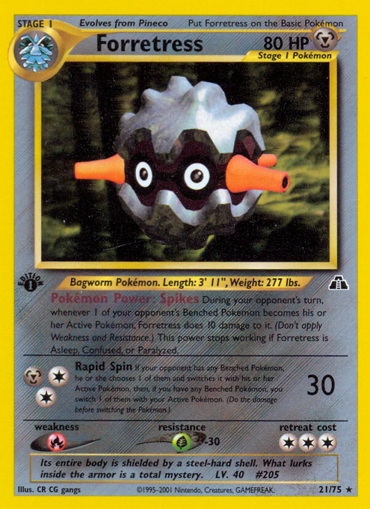 Forretress 21/75 Rare | Neo Discovery | Pokemon Card