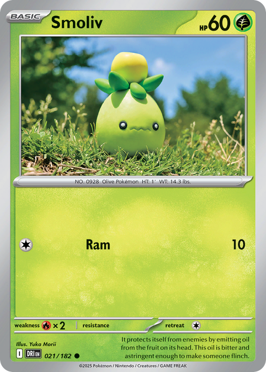 Smoliv 21/182 Common | Destined Rivals | Pokemon Card