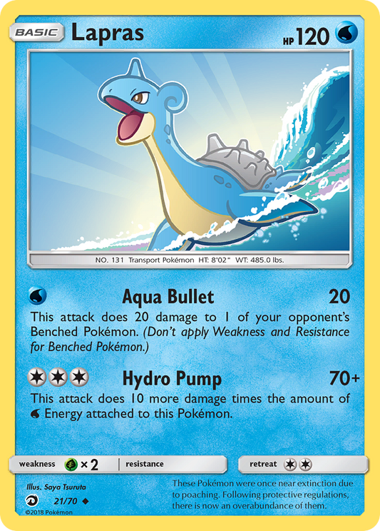 Lapras 21/70 Uncommon | Dragon Majesty | Pokemon Card