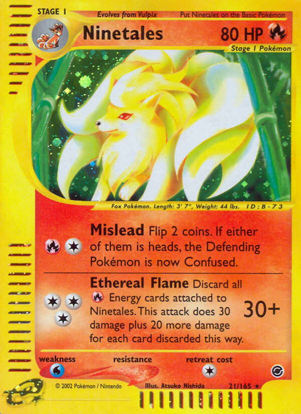 Ninetales 21/165 Rare Holo | Expedition Base Set | Pokemon Card