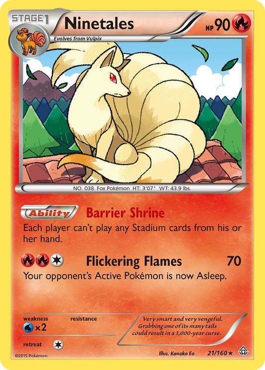 Ninetales 21/160 Rare | Primal Clash | Pokemon Card