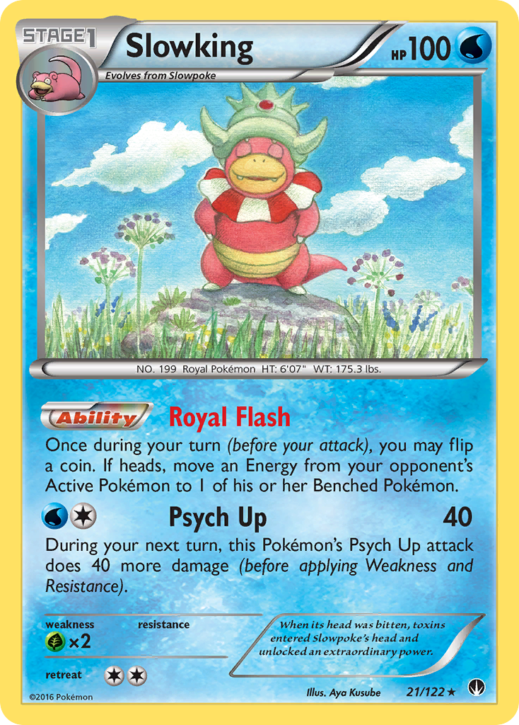 Slowking 21/122 Rare Holo | BREAKpoint | Pokemon Card