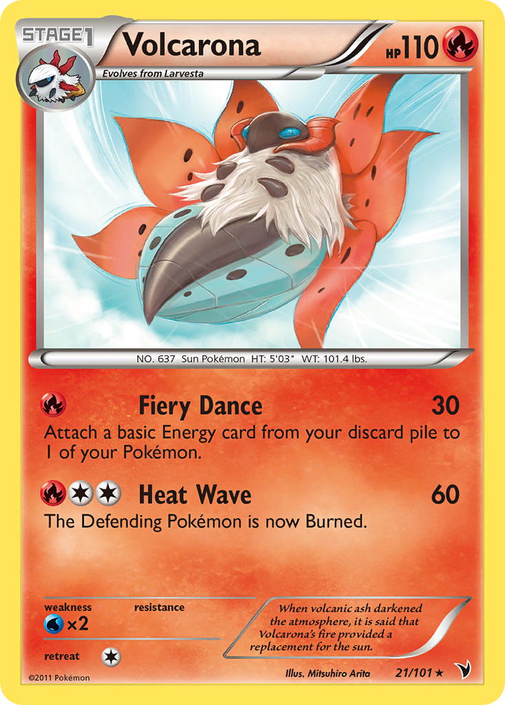 Volcarona 21/101 Rare | Noble Victories | Pokemon Card