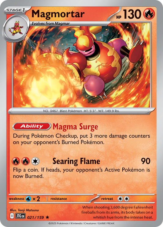Magmortar 21/159 Rare | Journey Together | Pokemon Card