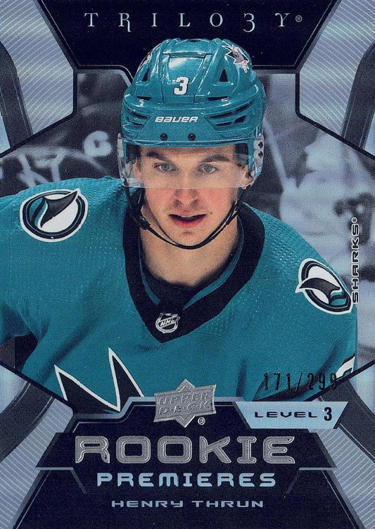 Henry Thrun #227 San Jose Sharks | 2023-24 Upper Deck Trilogy | NHL Trading Card