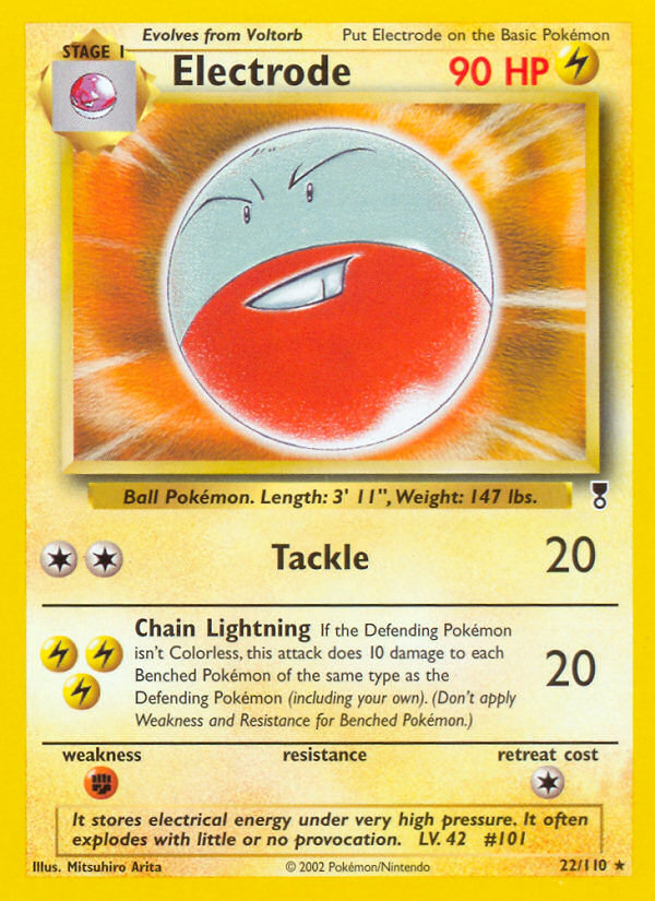 Electrode 22/110 Rare | Legendary Collection | Pokemon Card