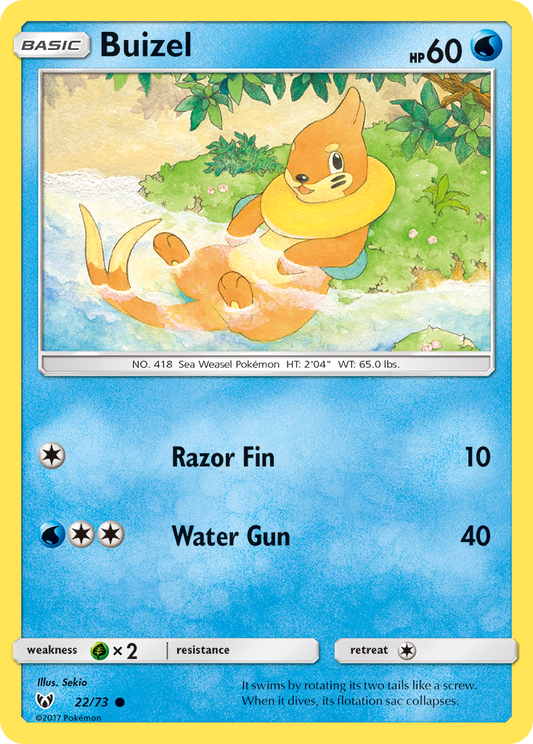 Buizel 22/73 Common | Shining Legends | Pokemon Card