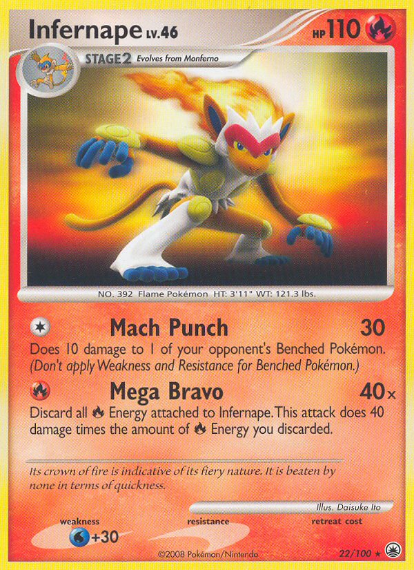 Infernape 22/100 Rare | Majestic Dawn | Pokemon Card