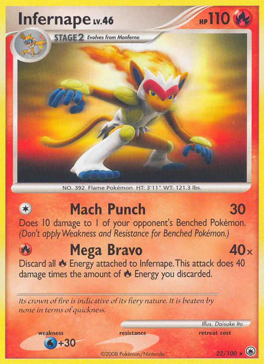 Infernape 22/100 Rare | Majestic Dawn | Pokemon Card