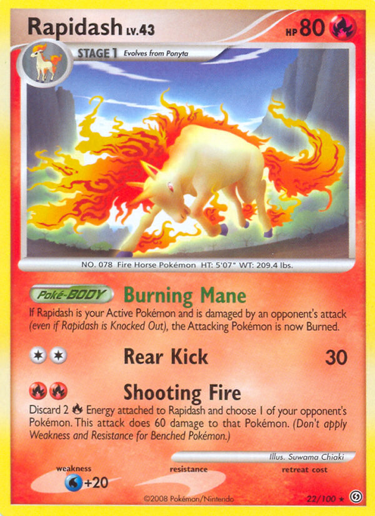 Rapidash 22/100 Rare | Stormfront | Pokemon Card