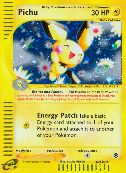 Pichu 22/165 Rare Holo | Expedition Base Set | Pokemon Card