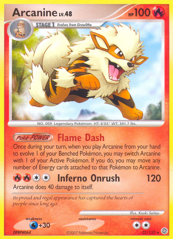 Arcanine 22/132 Rare | Secret Wonders | Pokemon Card