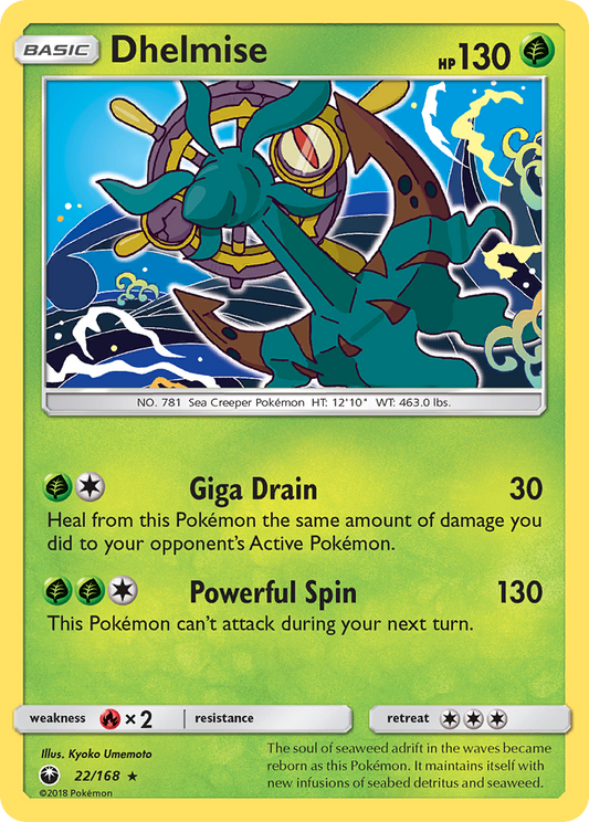 Dhelmise 22/168 Rare | Celestial Storm | Pokemon Card