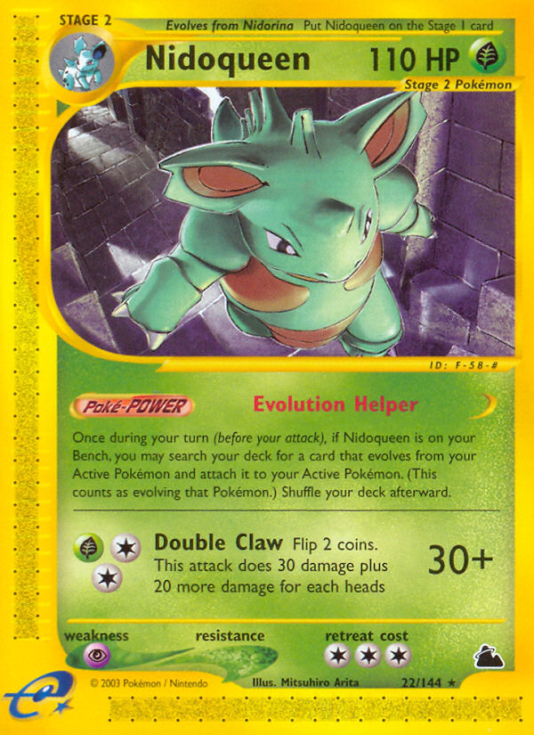 Nidoqueen 22/144 Rare | Skyridge | Pokemon Card