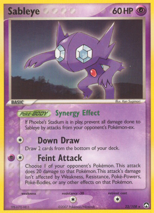 Sableye 22/108 Rare | Power Keepers | Pokemon Card