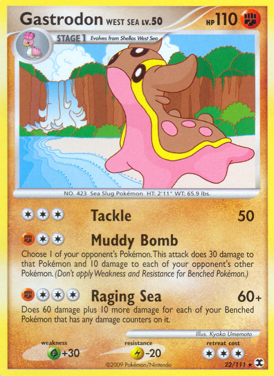 Gastrodon West Sea 22/111 Rare | Rising Rivals | Pokemon Card