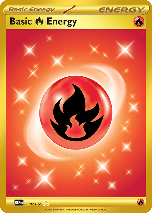 Basic Fire Energy 230/197 Hyper Rare | Obsidian Flames | Pokemon Card