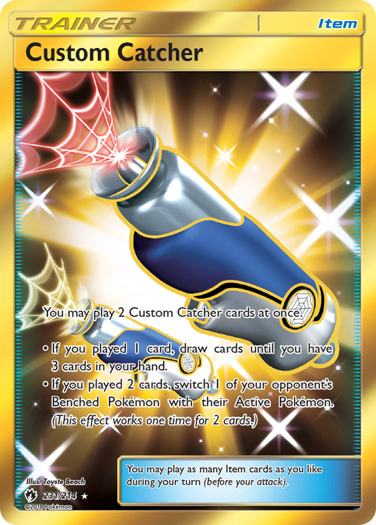 Custom Catcher 231/214 Rare Secret | Lost Thunder | Pokemon Card