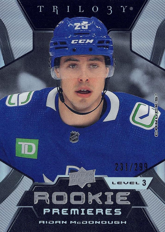Aidan McDonough #233 Vancouver Canucks | 2023-24 Upper Deck Trilogy | NHL Trading Card