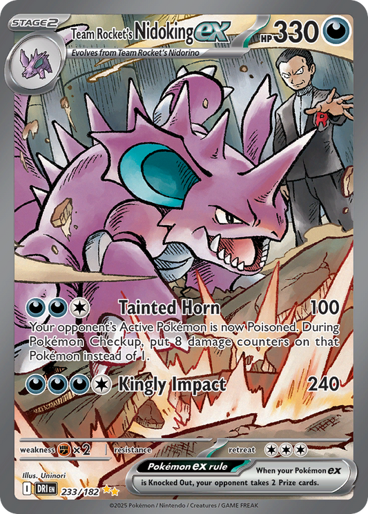 Team Rocket's Nidoking ex 233/182 Special Illustration Rare | Destined Rivals | Pokemon Card