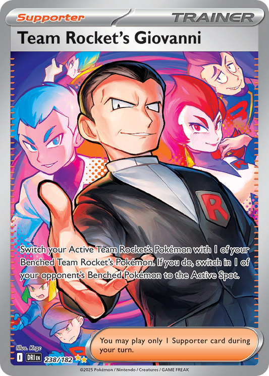 Team Rocket's Giovanni 238/182 Special Illustration Rare | Destined Rivals | Pokemon Card