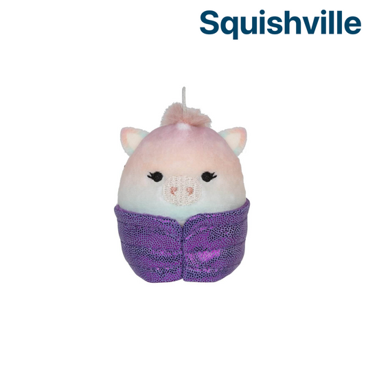 Bevalee the Unicorn with Vest ~ 2" Individual SERIES 10 Squishville by Squishmallows