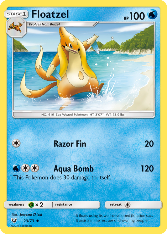 Floatzel 23/73 Uncommon | Shining Legends | Pokemon Card